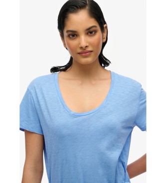 Superdry Robe midi bleu flamm crois