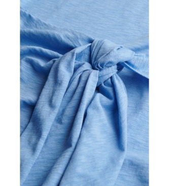 Superdry Robe midi bleu flamm crois