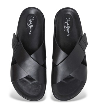 Pepe Jeans Corby Dress Ledersandalen schwarz