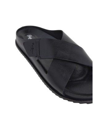 Pepe Jeans Corby Dress Ledersandalen schwarz