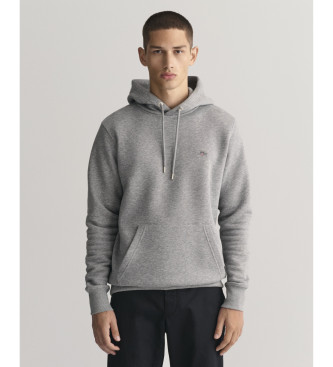 Gant Sweatshirt mit Kapuze und grauem Schild