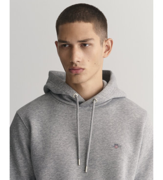 Gant Sweatshirt mit Kapuze und grauem Schild