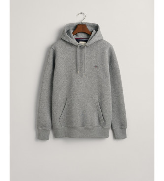 Gant Sweatshirt mit Kapuze und grauem Schild