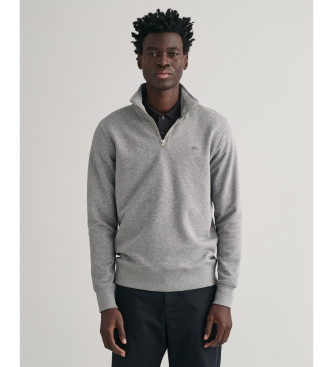 Gant Shield gr sweatshirt med halv lynls