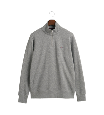 Gant Shield gr sweatshirt med halv lynls
