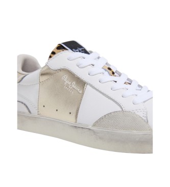 Pepe Jeans Chaussures en cuir Lane fun W blanc