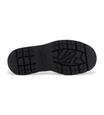 Armani Exchange Black Leather Loafer Loafers