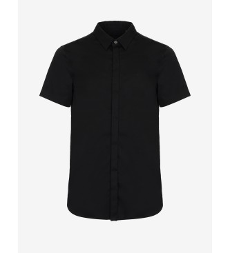 Armani Exchange Chemise  manches courtes en popeline noire