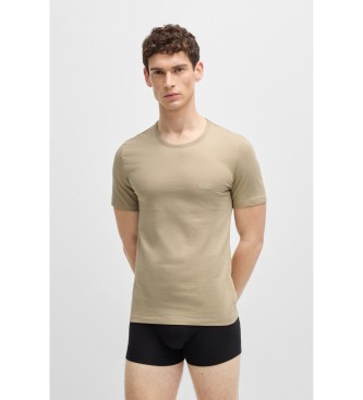 BOSS Pack 3 T-shirts Classic white, beige, black 
