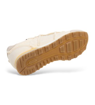 Pepe Jeans Baskets en cuir beige Once Twill