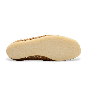 Clarks WBLoaferWeave bruin leren loafers