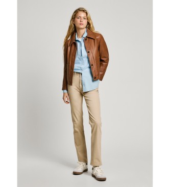 Pepe Jeans Smalle Tessa-bukser i beige