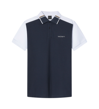 Hackett London Polo Hs Resort Col Block navy