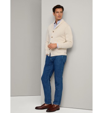 Hackett London Jeans Cot Linen Denim azul