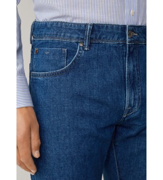 Hackett London Jeans Cot Linen Denim azul