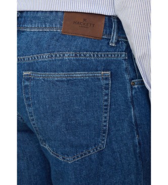 Hackett London Jeans Cot Linen Denim azul