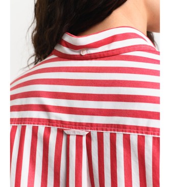 Gant Camicia classica oversize in popeline a righe rosse