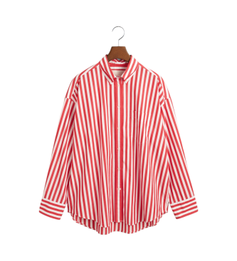 Gant Camicia classica oversize in popeline a righe rosse