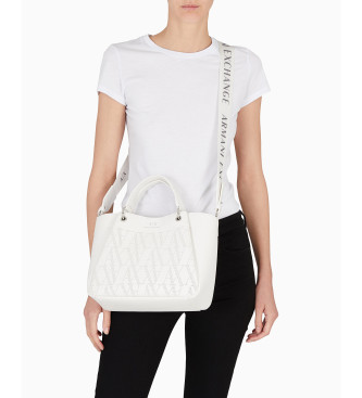 Armani Exchange Weie Einkaufstasche