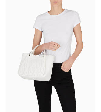 Armani Exchange Weie Einkaufstasche