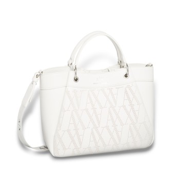 Armani Exchange Weie Einkaufstasche