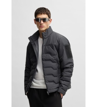 BOSS Water-repellent down jacket with dark grey zip details