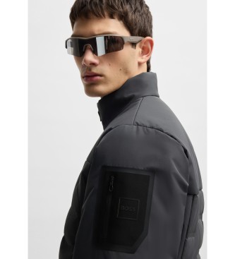 BOSS Water-repellent down jacket with dark grey zip details