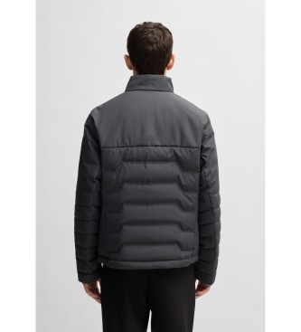 BOSS Water-repellent down jacket with dark grey zip details