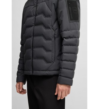 BOSS Water-repellent down jacket with dark grey zip details
