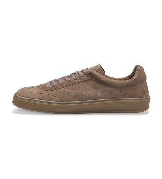 BOSS Zarek brown leather trainers