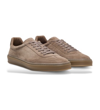 BOSS Zarek brown leather trainers