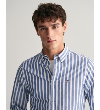 Gant Regular Fit poplin wide striped shirt blue