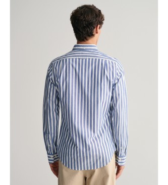 Gant Regular Fit poplin wide striped shirt blue