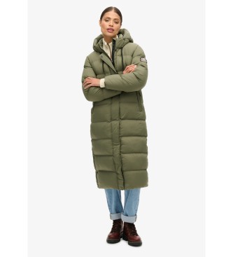 Superdry Chaqueta acolchada larga Ripstop verde