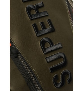 Superdry Mochila de lona con bordado verde