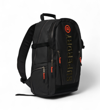 Superdry Mochila de lona com bordado preto