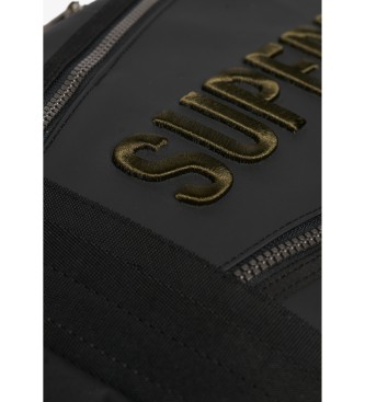 Superdry Mochila de lona com bordado preto