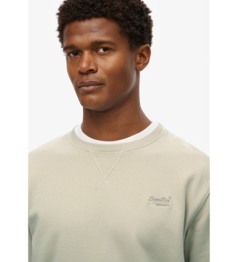 Superdry Sweat-shirt beige Essential  col ras du cou avec logo Essential