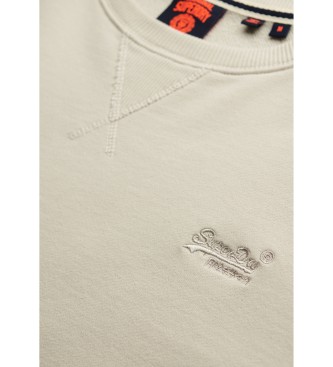 Superdry Sweat-shirt beige Essential  col ras du cou avec logo Essential