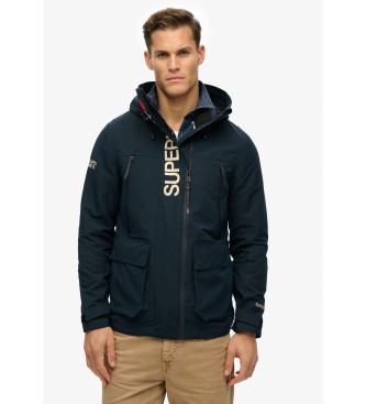 Superdry Casaco corta-vento com capuz e bordado Ultimate navy