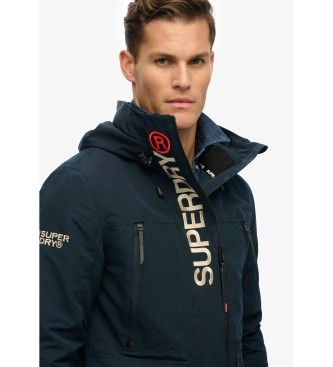 Superdry Casaco corta-vento com capuz e bordado Ultimate navy