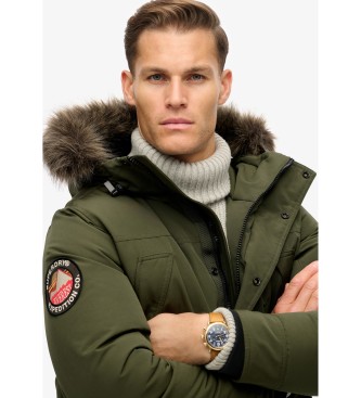 Superdry Everest parkas i syntetisk pls grn  