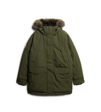 Superdry Everest parkas i syntetisk pls grn  