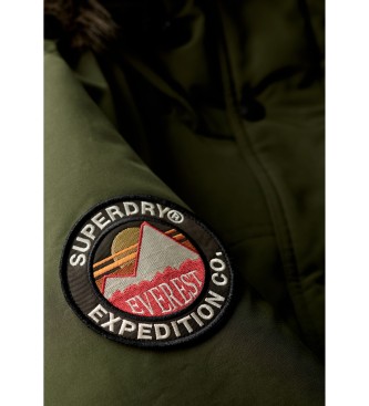 Superdry Everest parkas i syntetisk pls grn  
