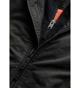 Superdry Casaco militar com capuz MA1 preto