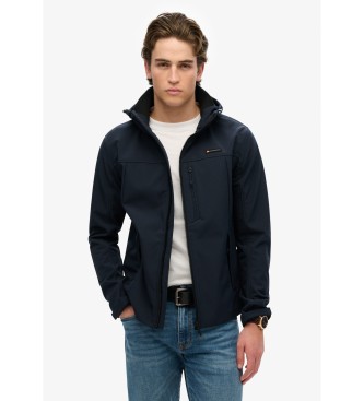 Superdry Kurtka Trekker Soft Shell z kapturem navy
