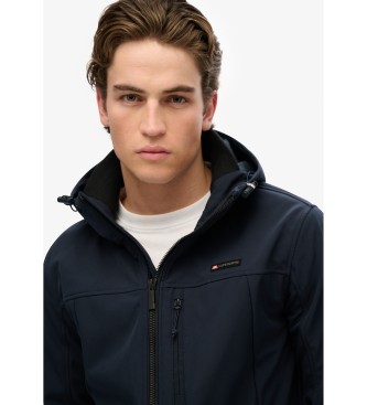 Superdry Kurtka Trekker Soft Shell z kapturem navy