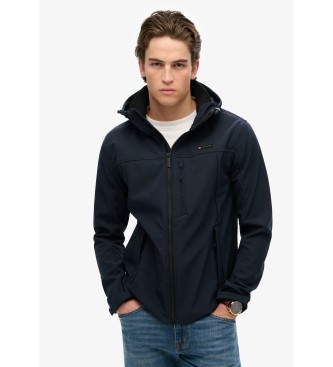 Superdry Kurtka Trekker Soft Shell z kapturem navy