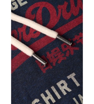 Superdry Felpa blu navy vintage Heritage dalla vestibilit rilassata