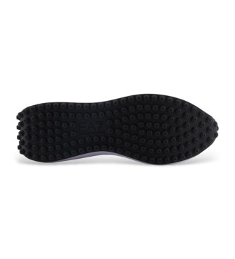 EA7 Black leather trainers